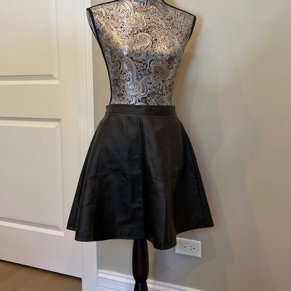 Halogen Black Faux Leather Skirt